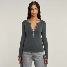 Deep v slim l\s wmn