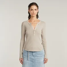 Deep v slim l\s wmn