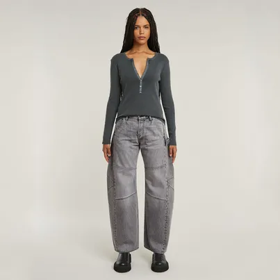 Deep v slim l\s wmn