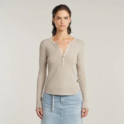 Deep v slim l\s wmn