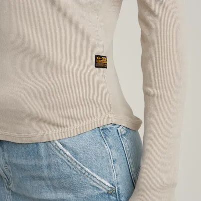 Deep v slim l\s wmn