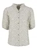 Elvira - Blouse korte mouw - Beige - Blouse Manou - E2 25-053