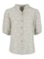 Elvira - Blouse korte mouw - Beige - Blouse Manou - E2 25-053