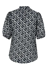 Elvira - Blouse korte mouw - Bloemenprint - Blouse Suus - e2 25-064