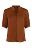 Elvira - Blouse korte mouw - Bruin - Blouse Nella - E2 25-005