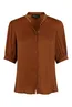 Elvira - Blouse korte mouw - Bruin - Blouse Nella - E2 25-005