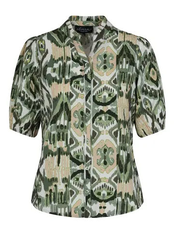 Elvira - Blouse korte mouw - Groen - Blouse Sienna - E3 25-001