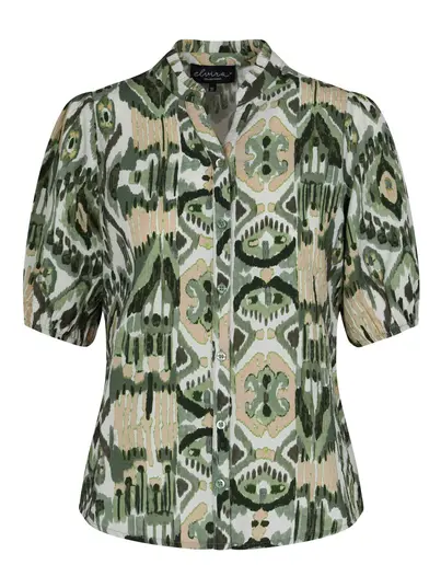 Elvira - Blouse korte mouw - Groen - Blouse Sienna - E3 25-001