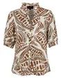 Elvira - Blouse korte mouw - Roest - Blouse Cacao - E2 25-006