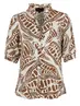 Elvira - Blouse korte mouw - Roest - Blouse Cacao - E2 25-006