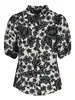 Elvira - Blouse korte mouw - Zwart - Blouse Clio - E3 25-029