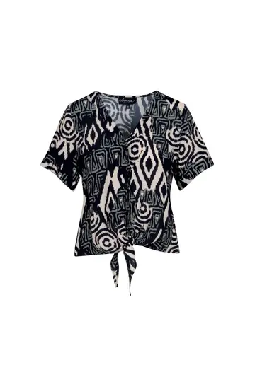 Elvira - Blouse lange mouw - Dierenprint - Blouse Safari