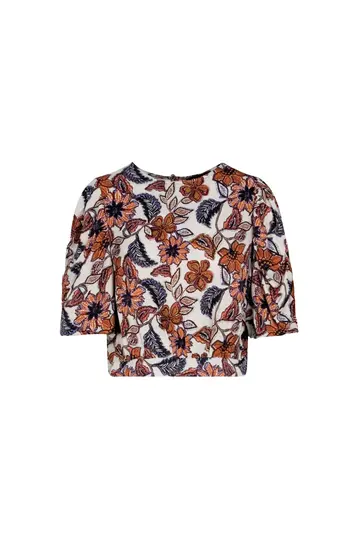 Elvira - T-shirt korte mouw - Bloemenprint - Top Pascalle - E1 25-049