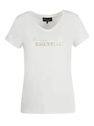 Elvira - T-shirt korte mouw - Ecru - T-shirt Essential - e2 25-057