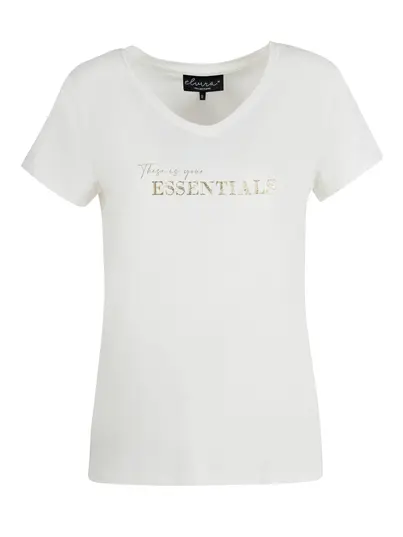 Elvira - T-shirt korte mouw - Ecru - T-shirt Essential - e2 25-057