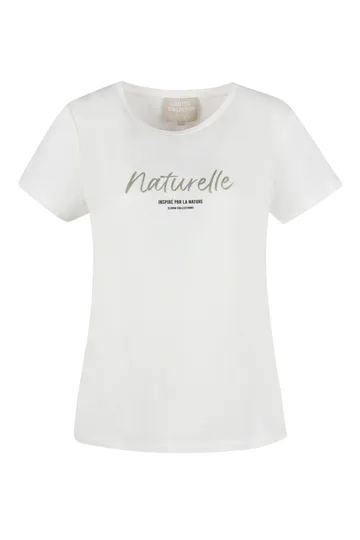 Elvira - T-shirt korte mouw - Ecru - T-shirt Natural - e2 25-045