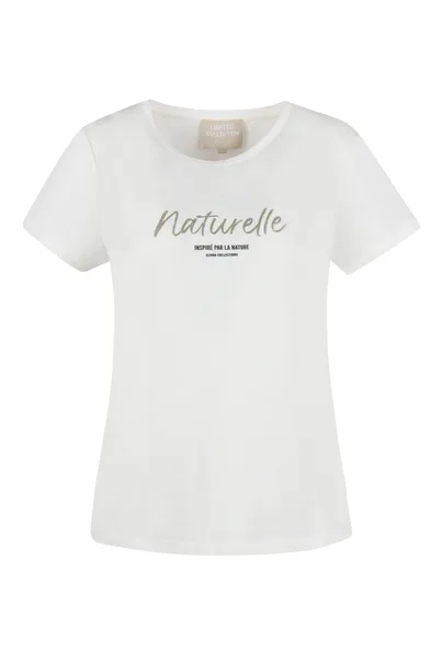 Elvira - T-shirt korte mouw - Ecru - T-shirt Natural - e2 25-045