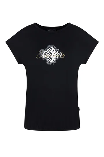 Elvira - T-shirt korte mouw - Zwart - T-shirt Bloom - e2 25-058