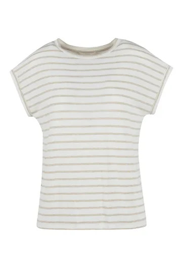 Elvira - Trendy T-shirt korte mouw - Beige - T-shirt Lynn - e2 25-046