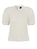 Elvira - Trendy T-shirt korte mouw - Beige - Top Luna - E2 25-009