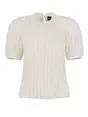 Elvira - Trendy T-shirt korte mouw - Beige - Top Luna - E2 25-009