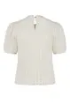 Elvira - Trendy T-shirt korte mouw - Beige - Top Luna - E2 25-009