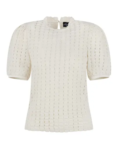 Elvira - Trendy T-shirt korte mouw - Beige - Top Luna - E2 25-009