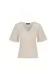 Elvira - Trendy T-shirt korte mouw - Beige - Top Millie