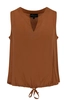 Elvira - Trendy T-shirt korte mouw - Bruin - Top Cacao - E2 25-001