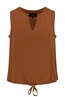 Elvira - Trendy T-shirt korte mouw - Bruin - Top Cacao - E2 25-001