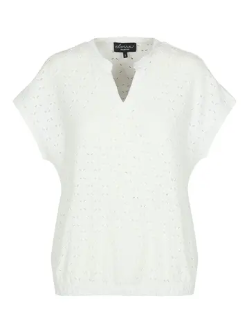 Elvira - Trendy T-shirt korte mouw - Ecru - Top Lizzy - E3 25-010