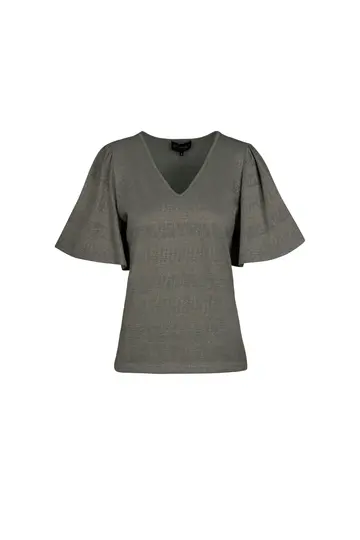 Elvira - Trendy T-shirt korte mouw - Lichtgroen - Top Millie