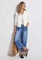 Fake linen short jacket