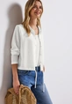 Fake linen short jacket