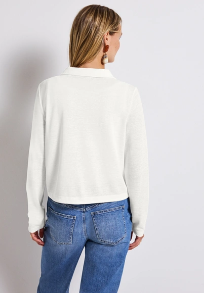 Fake linen short jacket