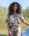 Fos Amsterdam - Blouse korte mouw - Beige - Lexi Begonia Mix - 7386