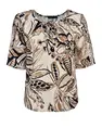 Fos Amsterdam - Blouse korte mouw - Beige - Lexi Begonia Mix - 7386