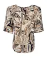 Fos Amsterdam - Blouse korte mouw - Beige - Lexi Begonia Mix - 7386