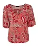 Fos Amsterdam - Blouse korte mouw - Koraal - Lexi Begonia Mix - 7386