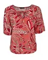 Fos Amsterdam - Blouse korte mouw - Koraal - Lexi Begonia Mix - 7386