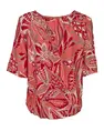 Fos Amsterdam - Blouse korte mouw - Koraal - Lexi Begonia Mix - 7386