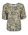 Fos Amsterdam - Blouse korte mouw - Legergroen - Lexi Begonia Mix - 7386