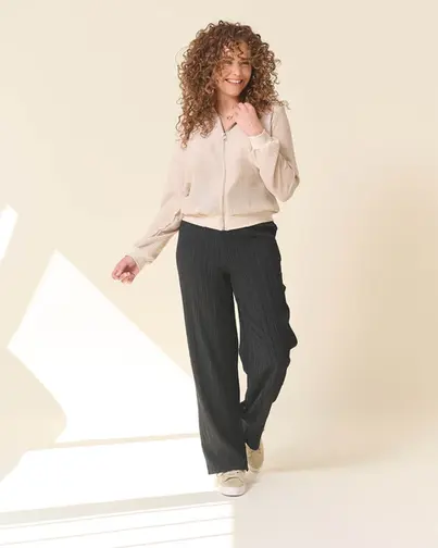 Fos Amsterdam - Damesjas - Beige - Bambi Linnen Look - 7404