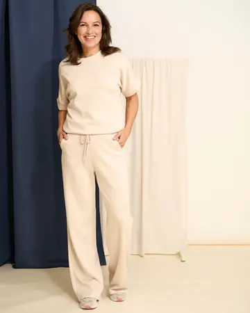 Fos Amsterdam - Katoenen broek - Beige - Ria Uni - 7343