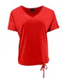 Fos Amsterdam - Trendy T-shirt korte mouw - Rood - Trudie Uni - 6061