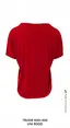 Fos Amsterdam - Trendy T-shirt korte mouw - Rood - Trudie Uni - 6061