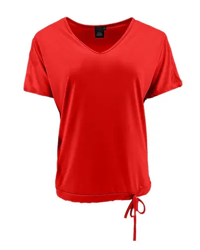 Fos Amsterdam - Trendy T-shirt korte mouw - Rood - Trudie Uni - 6061