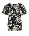 Fos Amsterdam - Trendy T-shirt korte mouw - Zwart - Bella Poederbloem - 7392