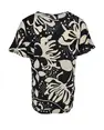Fos Amsterdam - Trendy T-shirt korte mouw - Zwart - Bella Poederbloem - 7392