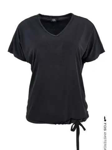 Fos Amsterdam - Trendy T-shirt korte mouw - Zwart - Trudie Uni - 6061